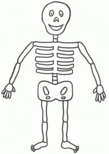 Skeleton Coloring Pages for Preschoolers